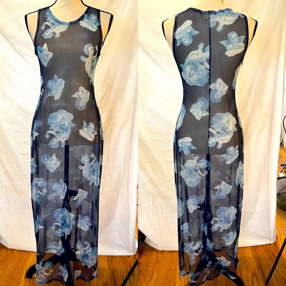 Vintage 90s Y2K Sheer 😇 angel dress